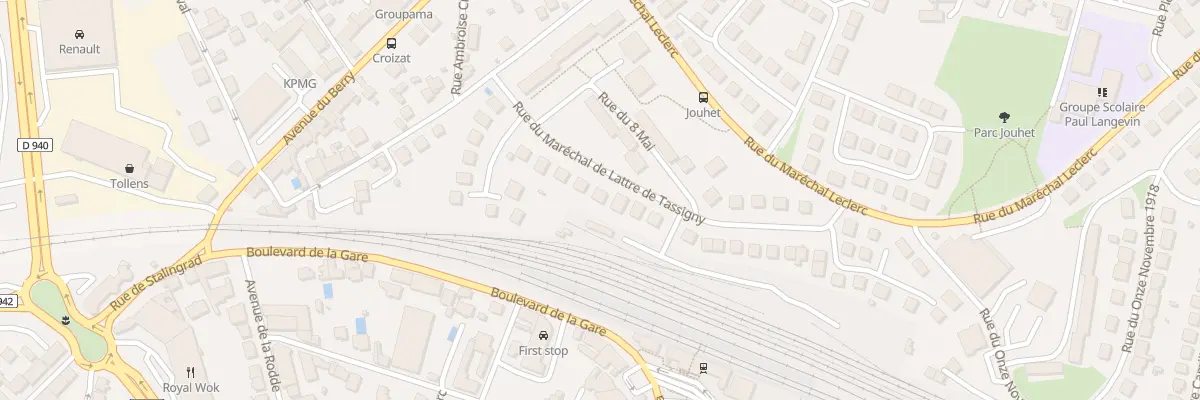 Plan du 11 Rue du Mal de Lattre de Tassig à Guéret