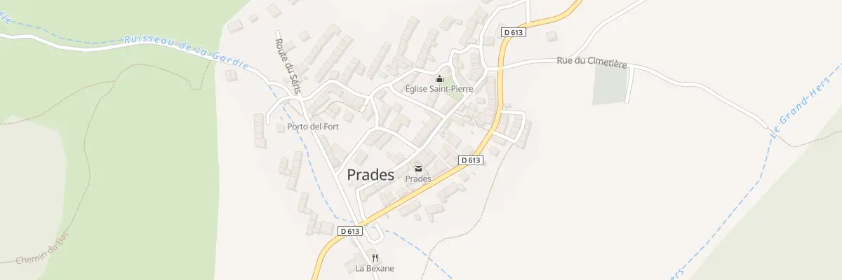 Plan du 84A Prades Village à Prades
