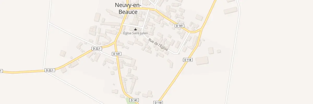 Plan du 14 Rue l’Eglise Neuvy en Beauce à Neuville Saint Denis