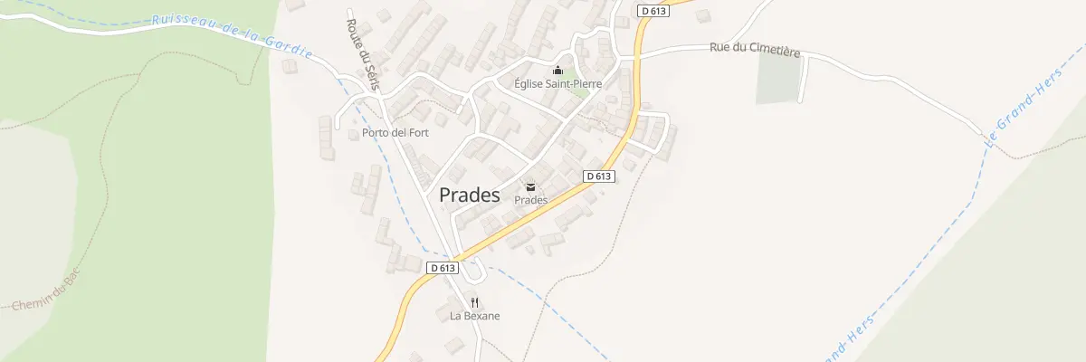 Plan du 85 Prades Village à Prades