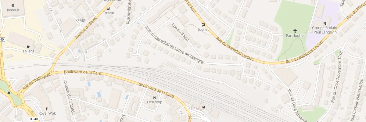 Plan du 15 Rue du Mal de Lattre de Tassig à Guéret