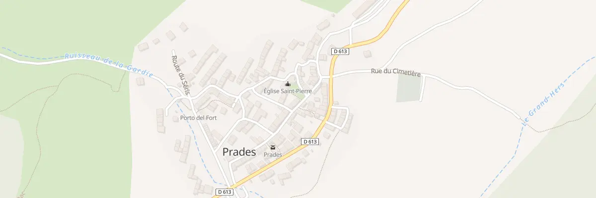 Plan du 58 Prades Village à Prades
