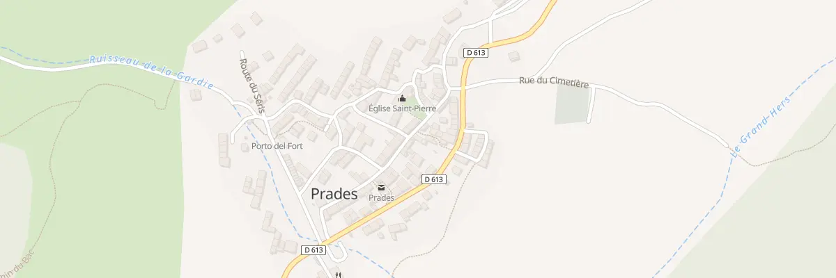 Plan du 55 Prades Village à Prades
