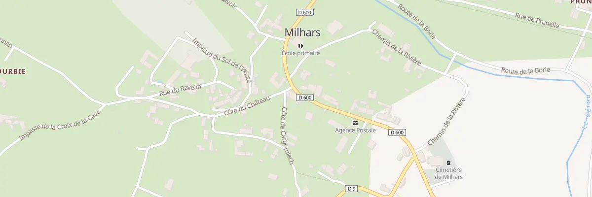 Plan du 5030 Le Village à Milhars