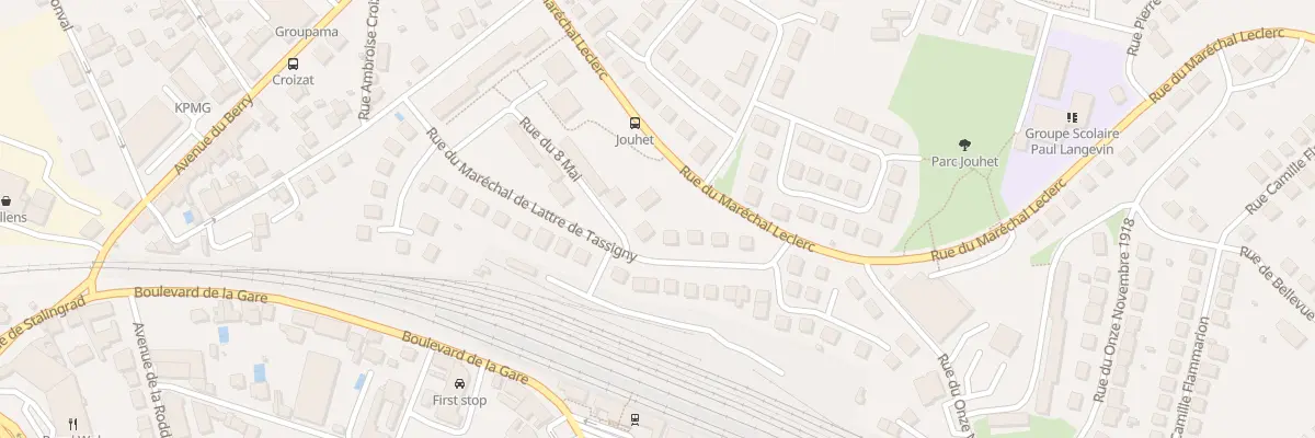 Plan du 2 Rue du Mal de Lattre de Tassig à Guéret