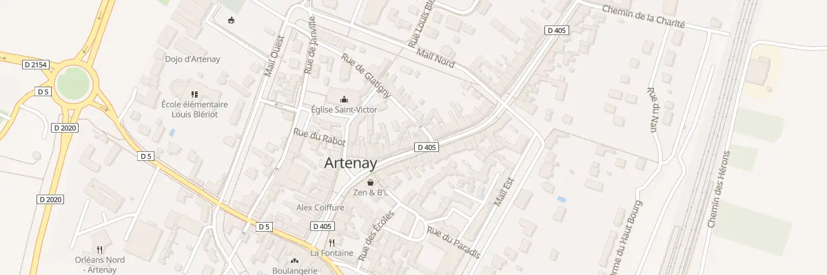 Plan du 1 Rue de Glatigny à Artenay