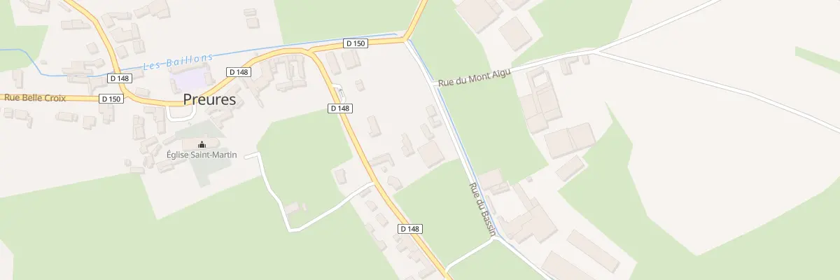 Plan du 13 Rue du Bassin à Preures