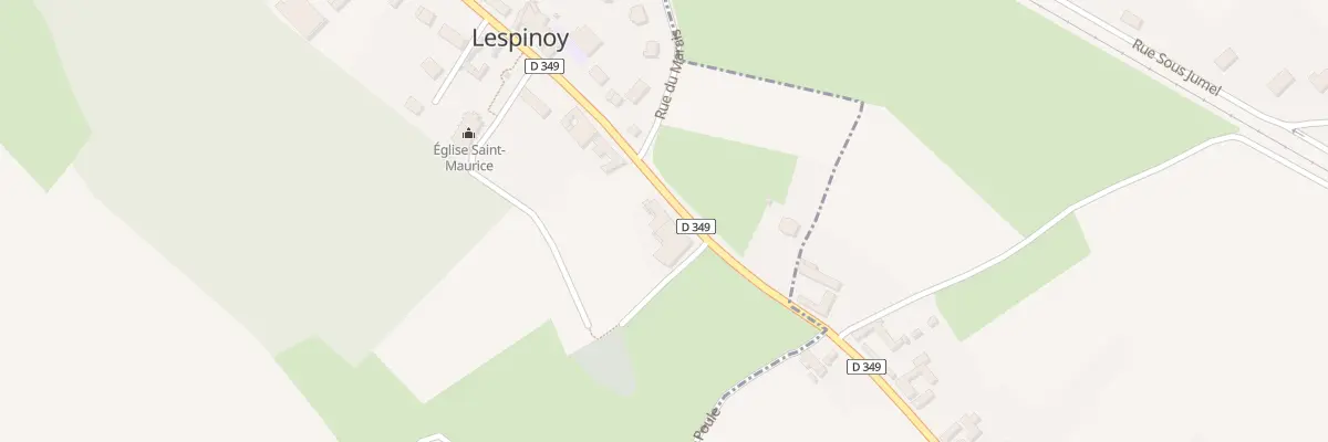 Plan du 9 Rte Nationale à Lespinoy