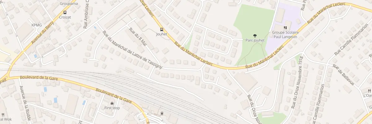 Plan du 8 Rue du Mal de Lattre de Tassig à Guéret