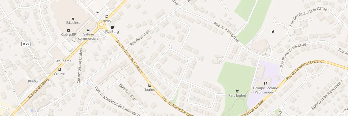 Plan du 2 Rue Docteur Bolo à Guéret