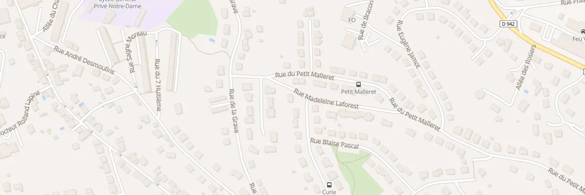 Plan du 1 Rue Pierre et Marie Curie à Guéret
