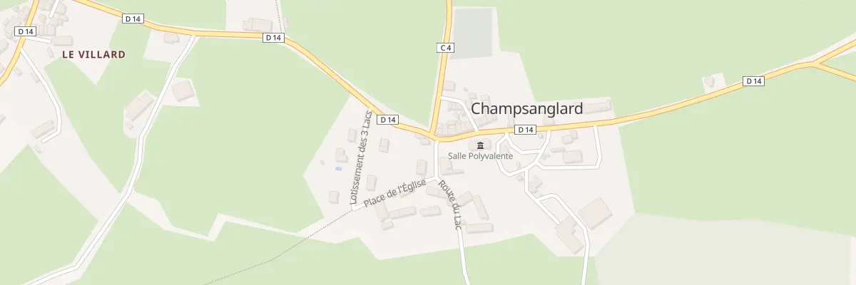 Plan du 2 Rte du Lac à Champsanglard