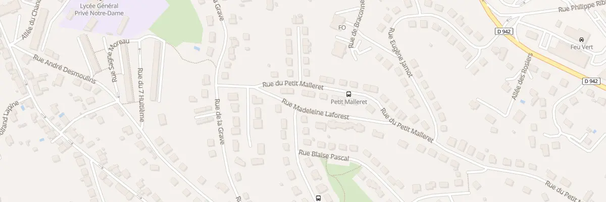 Plan du 7 Rue du Petit Malleret à Guéret