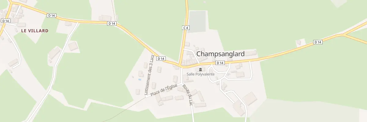 Plan du 1 Rte des Chatres à Champsanglard