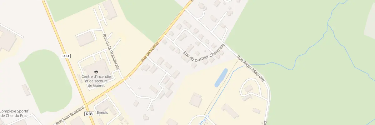 Plan du 12 Rue du Docteur Chantrelle à Guéret