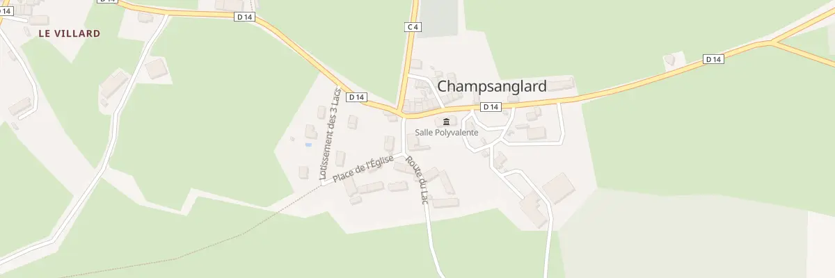 Plan du 4 Rte du Lac à Champsanglard