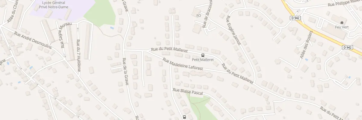 Plan du 9 Rue du Petit Malleret à Guéret