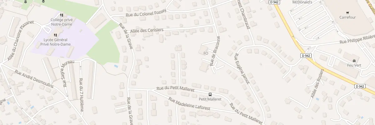 Plan du 7 Rue Michel Villedot à Guéret