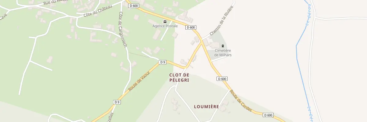 Plan du 70 Rte de Vaour à Milhars