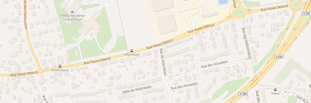 Plan du 1001 Rue Passe Debout à Saran