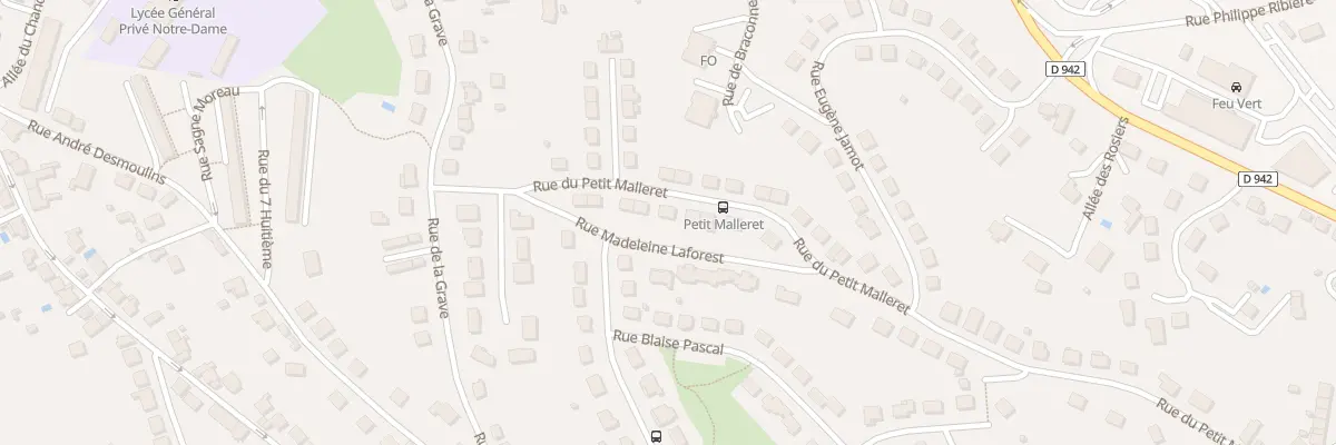 Plan du 11 Rue du Petit Malleret à Guéret