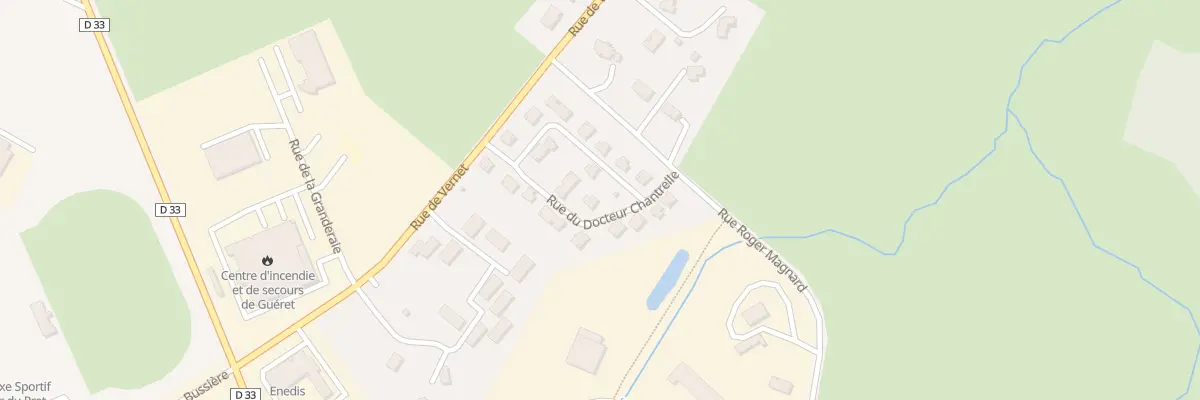 Plan du 3 Rue du Docteur Chantrelle à Guéret