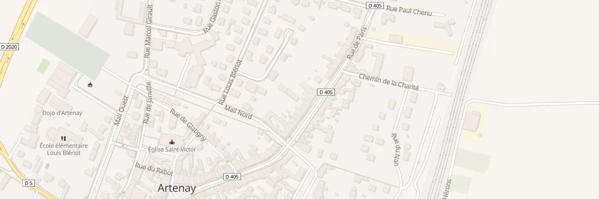 Plan du 15 Rue de Paris à Artenay