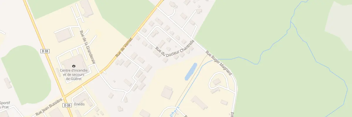 Plan du 8 Rue du Docteur Chantrelle à Guéret