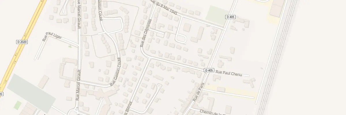 Plan du 12 Rue des Déportés à Artenay