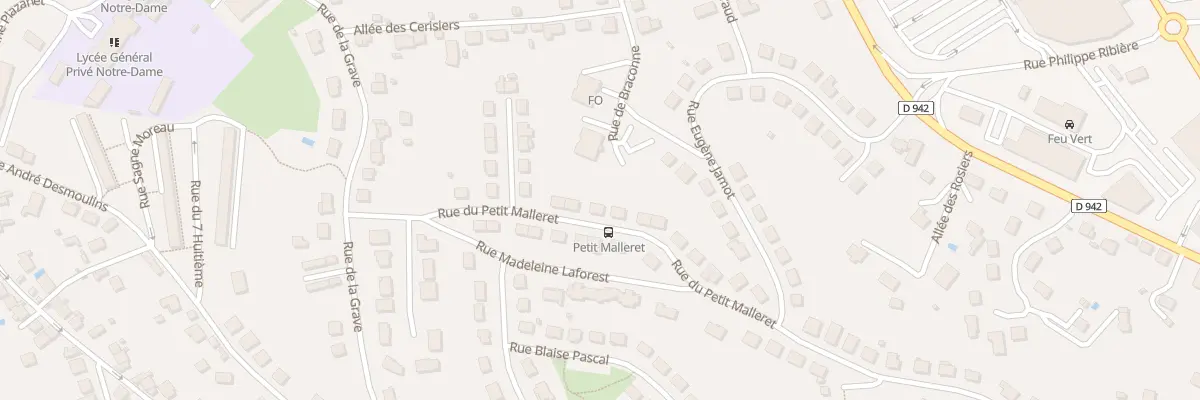 Plan du 10 Rue du Petit Malleret à Guéret