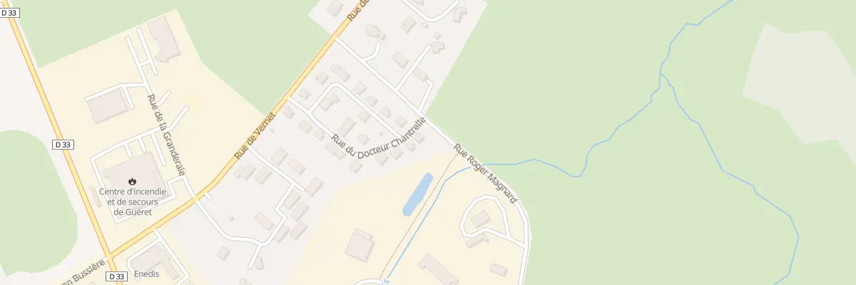 Plan du 2 Rue du Docteur Chantrelle à Guéret