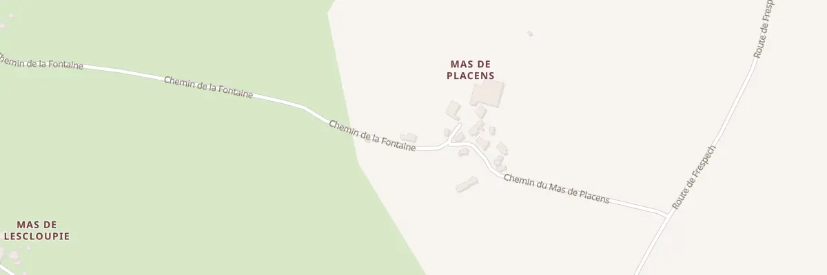 Plan du 5221F Mas de Placens à Laramière