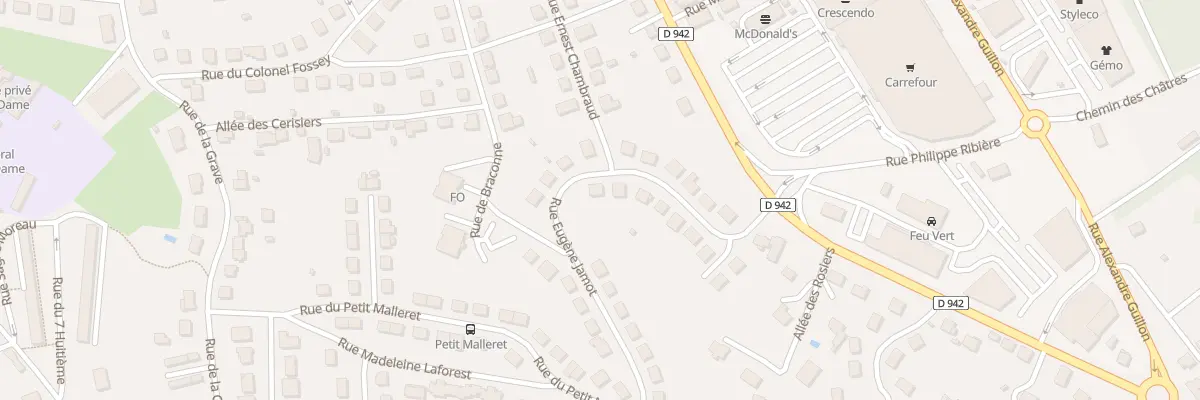 Plan du 18 Rue Eugène Jamot à Guéret