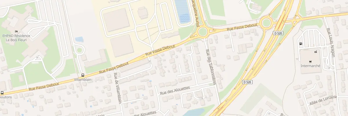 Plan du 837 Rue Passe Debout à Saran