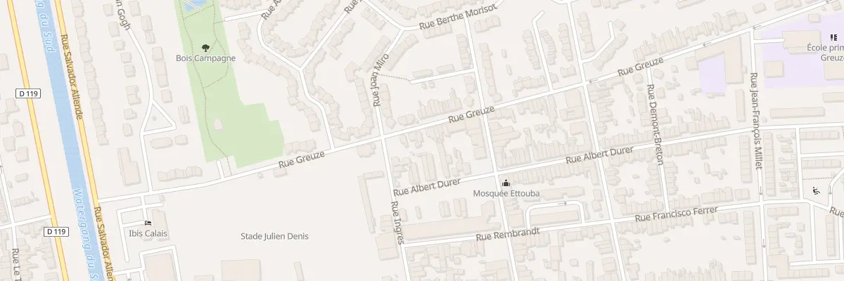 Plan du 344 Rue Greuze à Calais