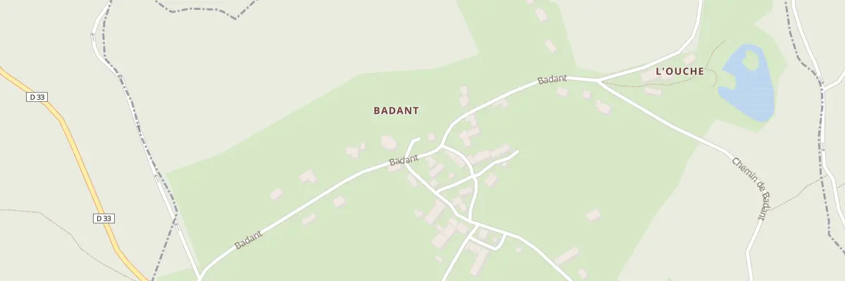 Plan du 10 Badant à Savennes