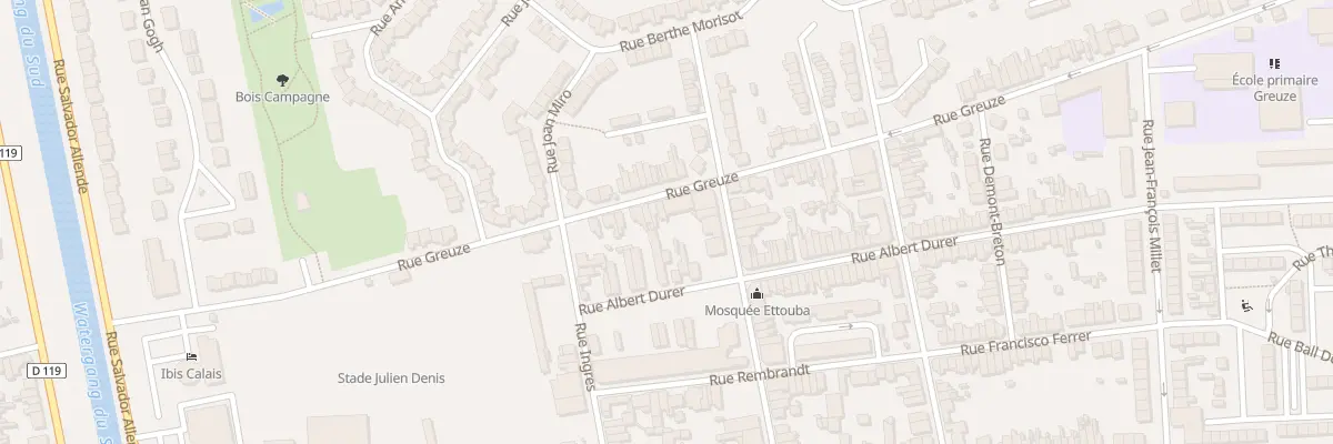 Plan du 374 Rue Greuze à Calais