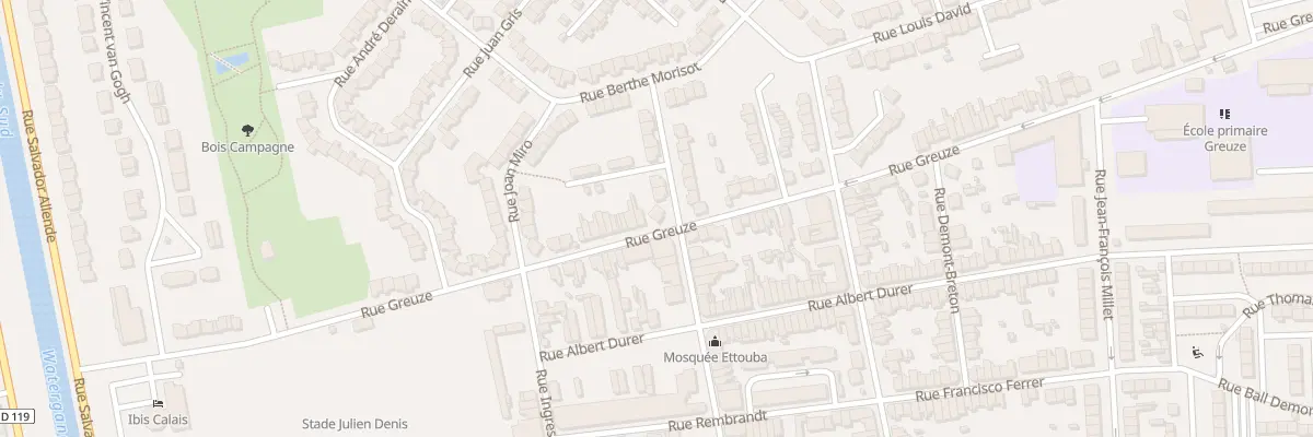 Plan du 3 Rue J M W Turner à Calais