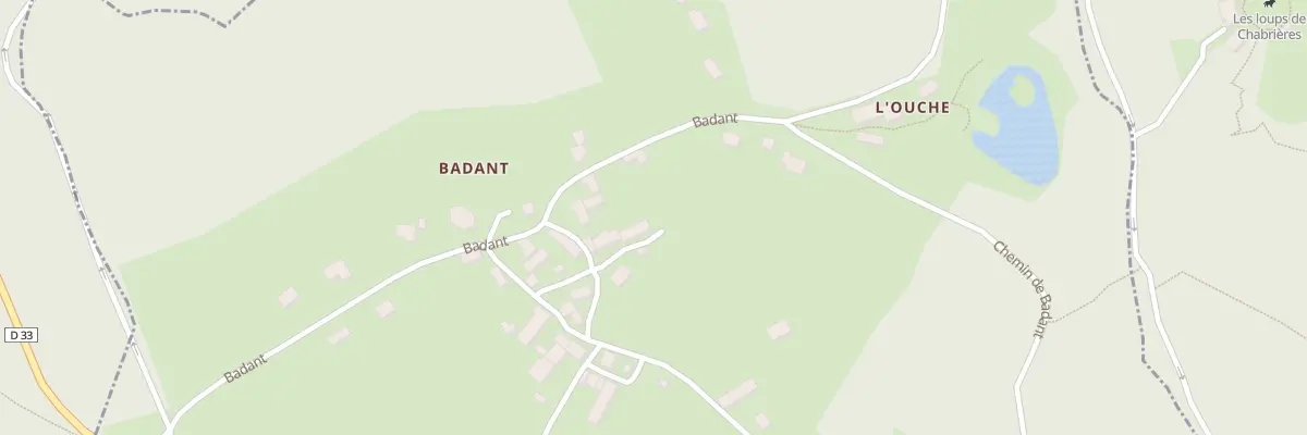 Plan du 25 Badant à Savennes