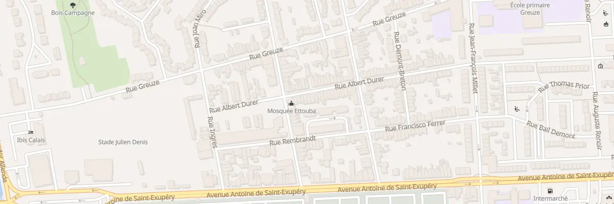 Plan du 8 Rue Albert Dürer à Calais
