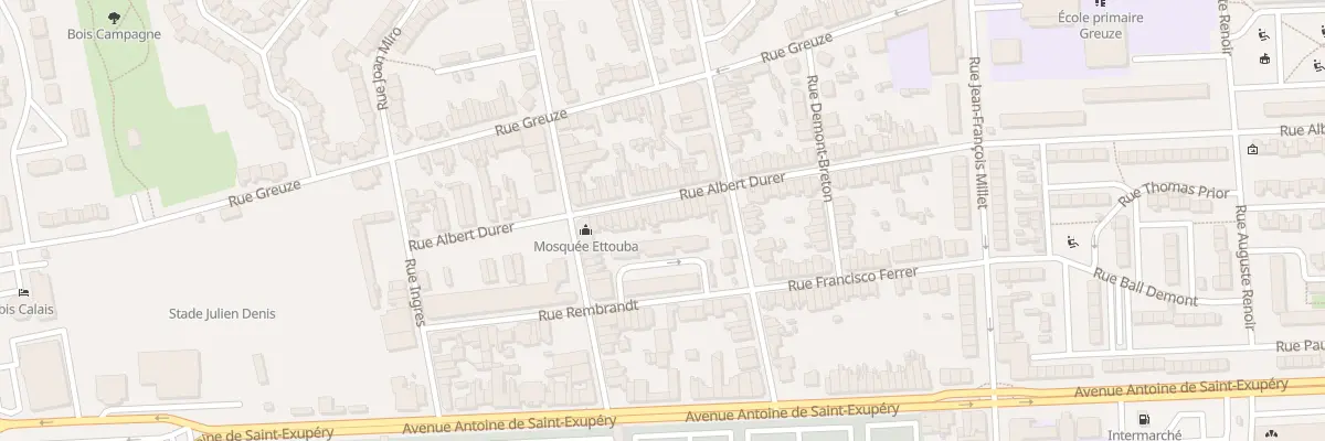 Plan du 20 Rue Albert Dürer à Calais