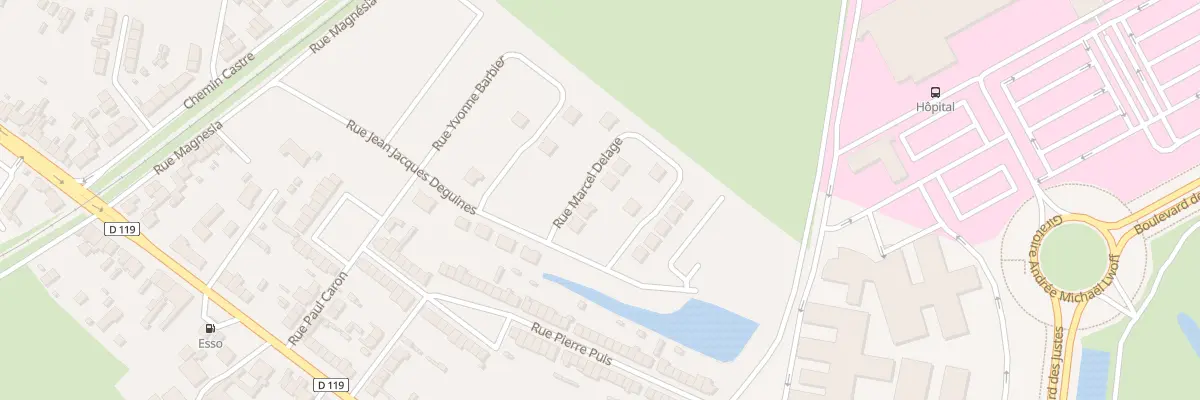 Plan du 50 Rue Marcel Delage à Calais