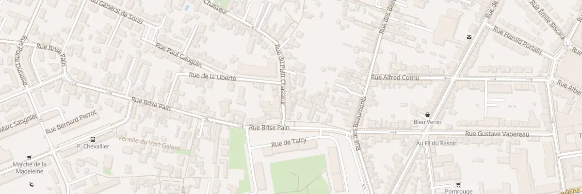 Plan du 12 Rue du Petit Chasseur à Orléans