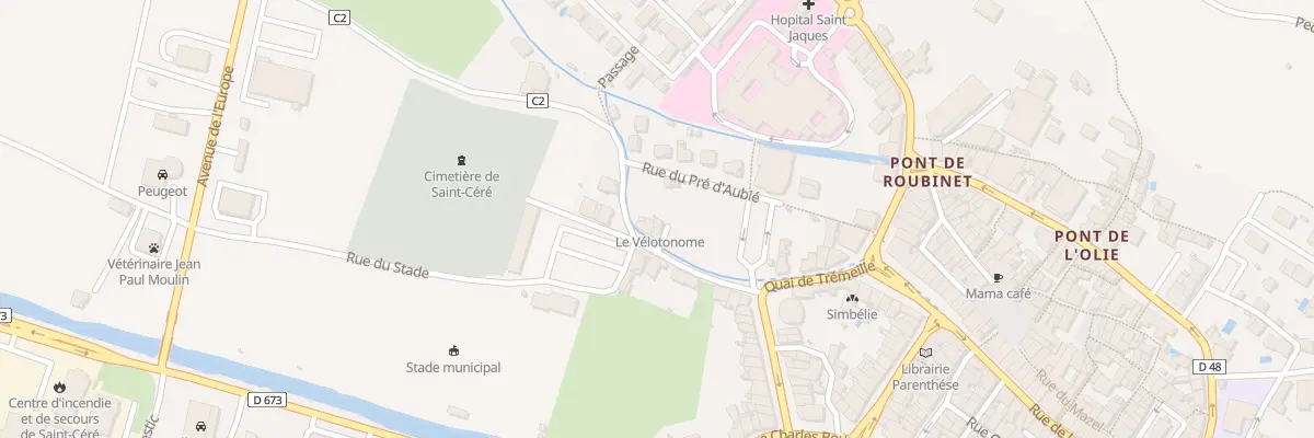 Plan du 94 Quai du Puits de Larribe à Saint-Céré