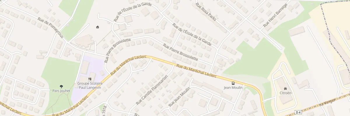 Plan du 14 Rue Pierre Brossolette à Guéret