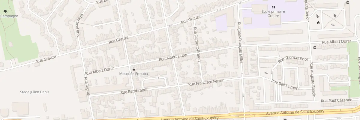 Plan du 38 Rue Albert Dürer à Calais