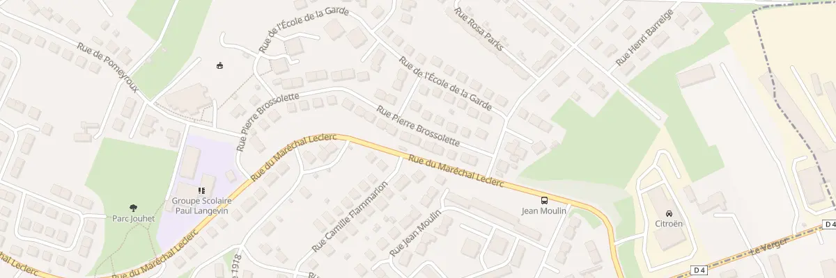 Plan du 12 Rue Pierre Brossolette à Guéret