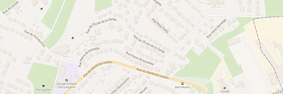 Plan du 12 Rue de l’Ecole de la Garde à Guéret