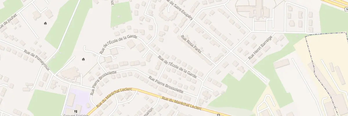 Plan du 21 Rue de l’Ecole de la Garde à Guéret