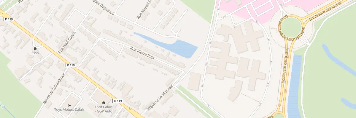 Plan du 61 Rue Pierre Puis à Calais